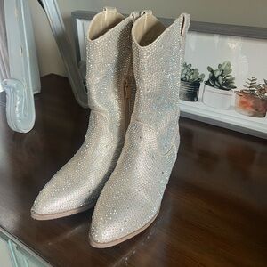 Girls Sparkly Cowboy Boots